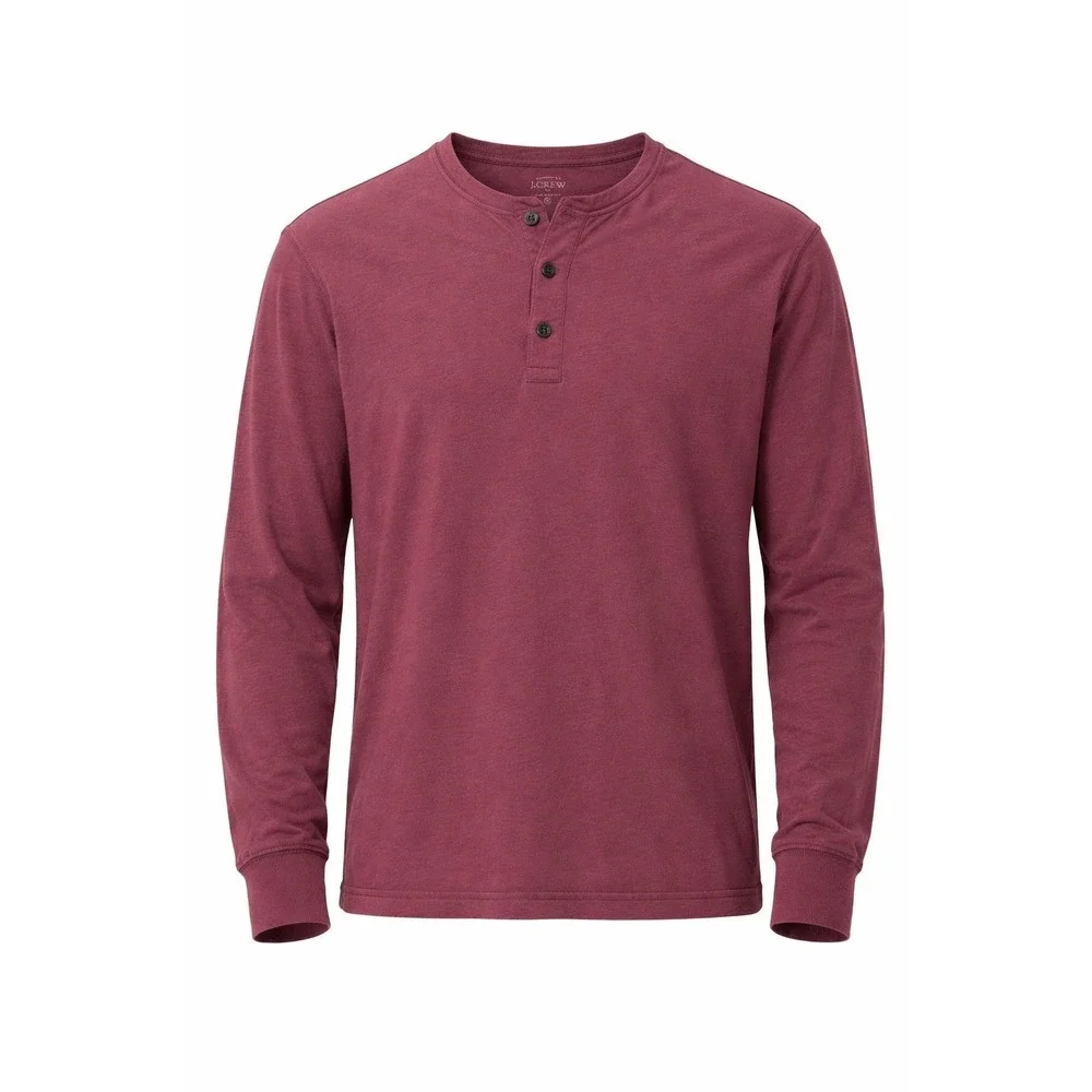 J.Crew Henley Shirt Mens XL Slub Cotton Casual Preppy Outdoors Basic Soft Rugged